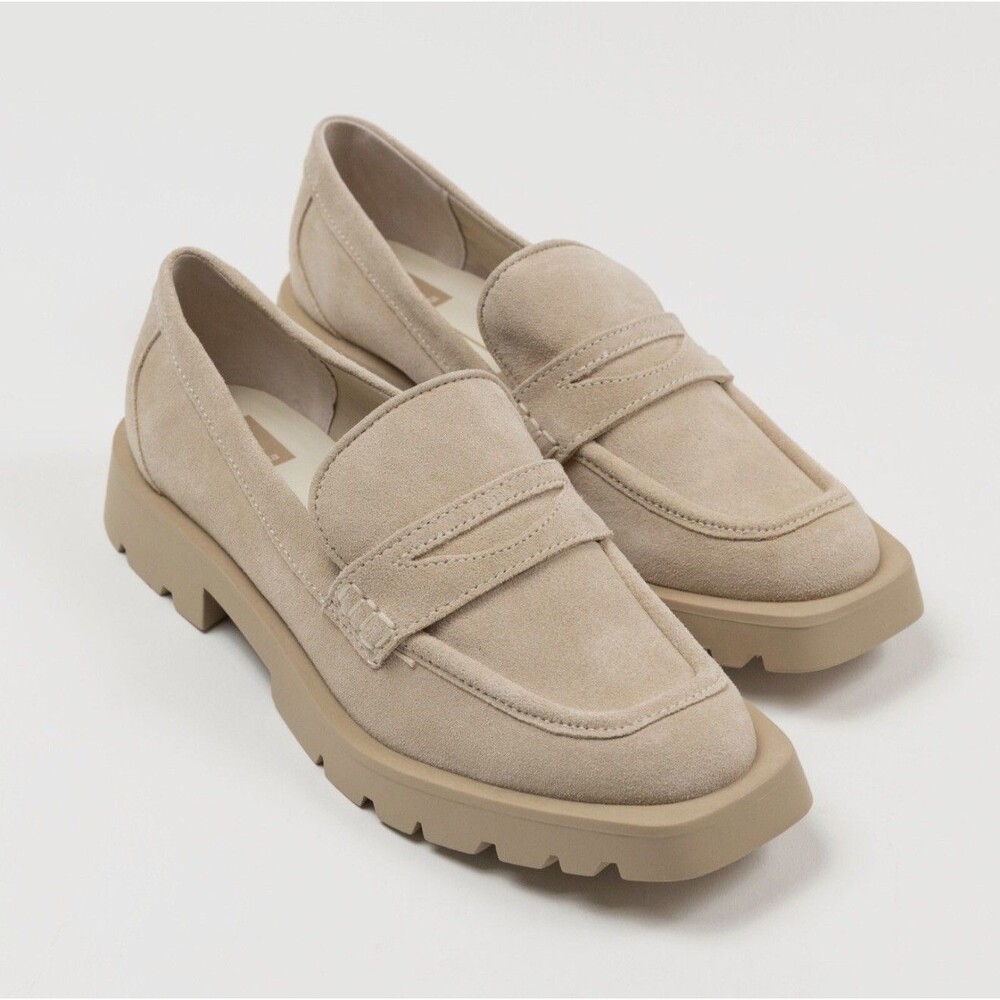 Dolce Vita Elias Lug Loafers Tan Suede Leather Women’s 6 - Picture 2 of 11